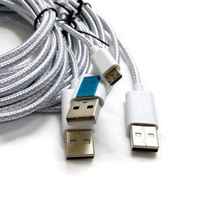 Micro USB Cable 4-Pk Charging Cords (Var. Sizes)